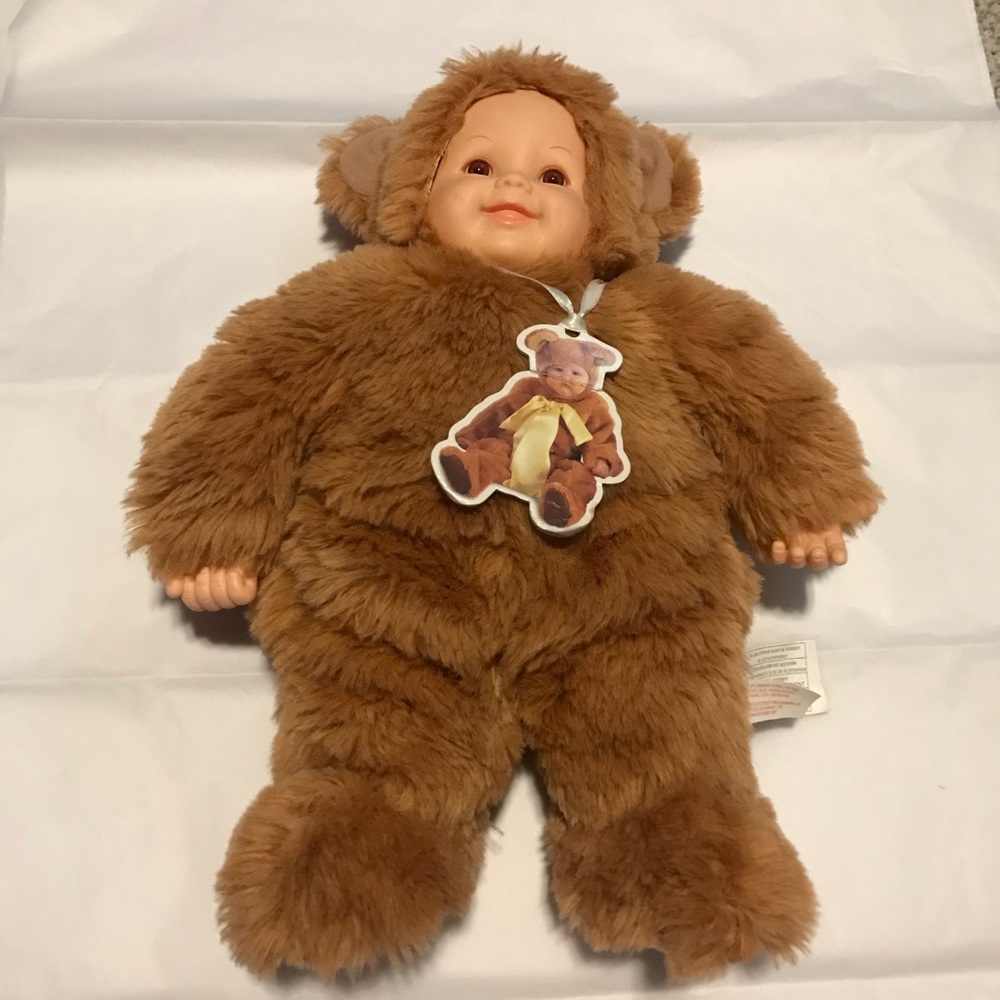 Anne Geddes. Adorable Brown Plush Bear Costume Doll